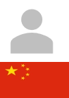China flag and person icon only