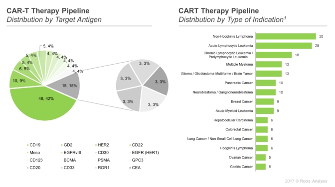 Currently, around 30 CAR-T therapies are used for Non-Hodgkin's Lymphoma