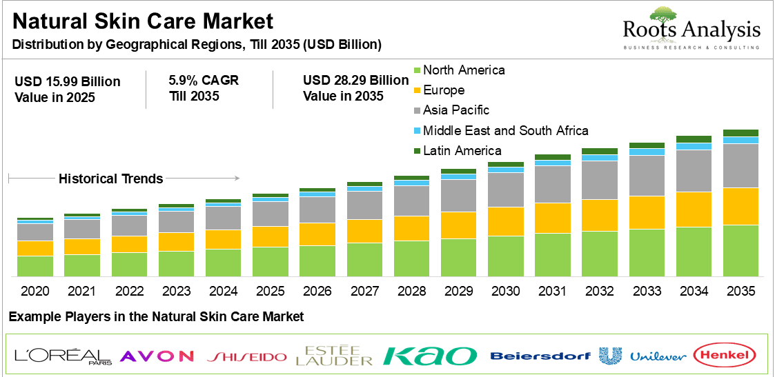 Natural Skin Care Market Distribution by Geographical Regions