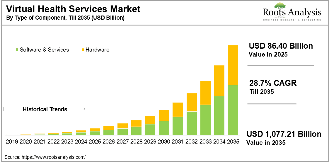Virtual Health Services Market by Type of Component