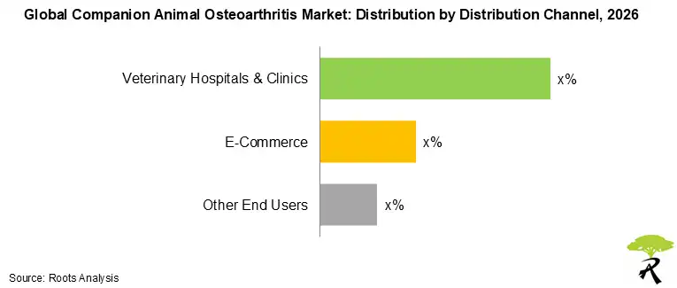 Companion Animal Osteoarthritis Market Size by Distribution Channel, 2026