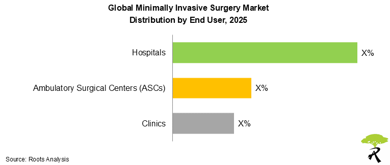 Minimally Invasive Surgery Market Share by End User, 2025 Minimally Invasive Surgery Market Share by End User, 2025