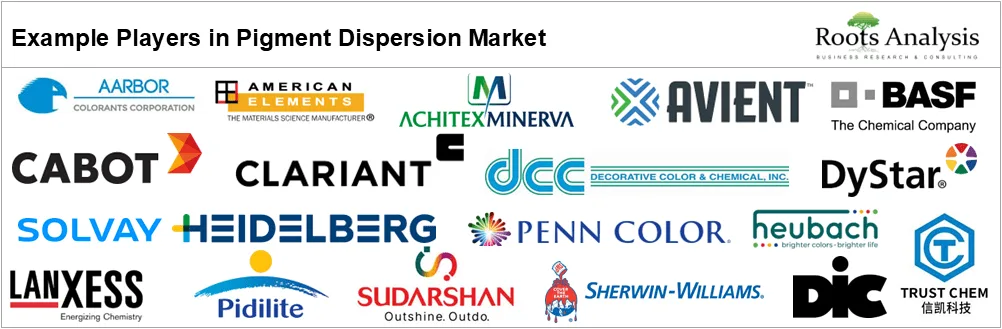 Pigment Dispersion Market by Example Players, 2025 Pigment Dispersion Market by Example Players, 2025