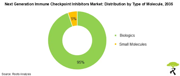 Global Next Generation Immune Checkpoint Inhibitors Market Share by Type of Molecule, 2035 Global Next Generation Immune Checkpoint Inhibitors Market Share by Type of Molecule, 2035