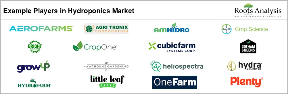 Hydroponics Market by Example Players, 2026