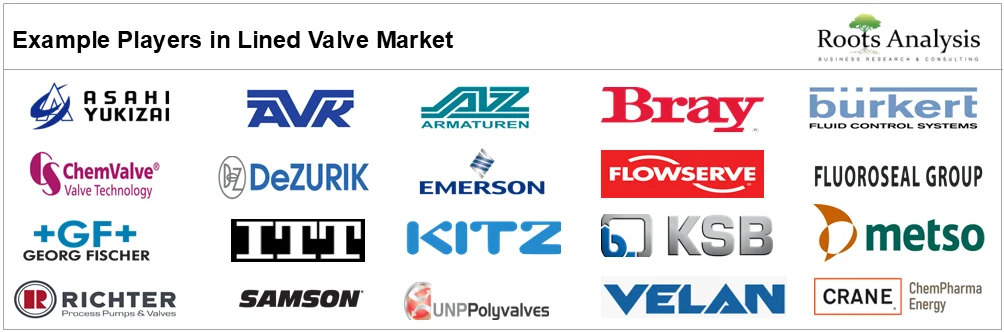 Lined Valve Market by Example Players Lined Valve Market by Example Players