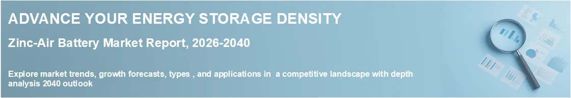 Zinc-Air Battery Market Report, Advance your Energy Storage Density Zinc-Air Battery Market Report, Advance your Energy Storage Density