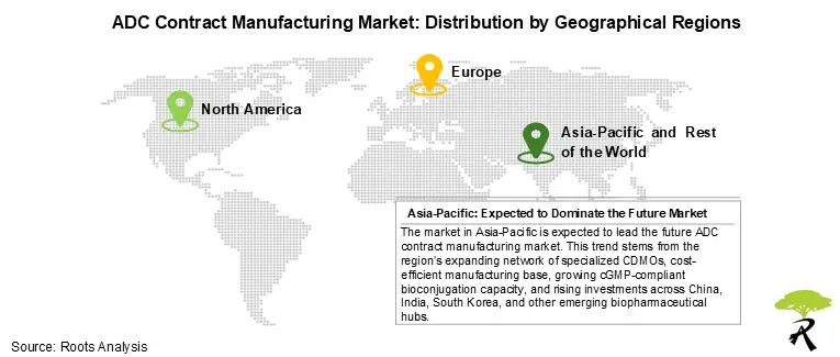 ADC contract manufacturing market size by geographical regions