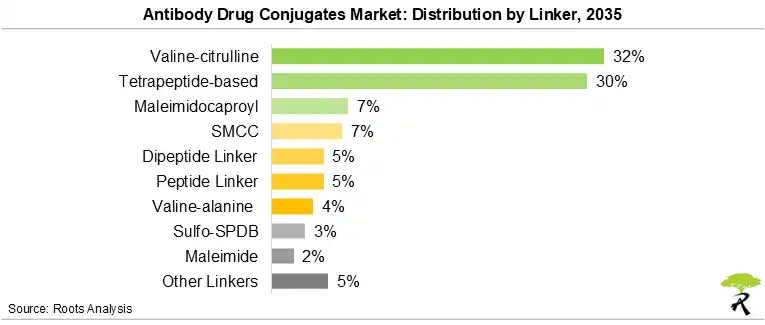 Antibody Drug Conjugates Market Share by Linker, 2035 Antibody Drug Conjugates Market Share by Linker, 2035