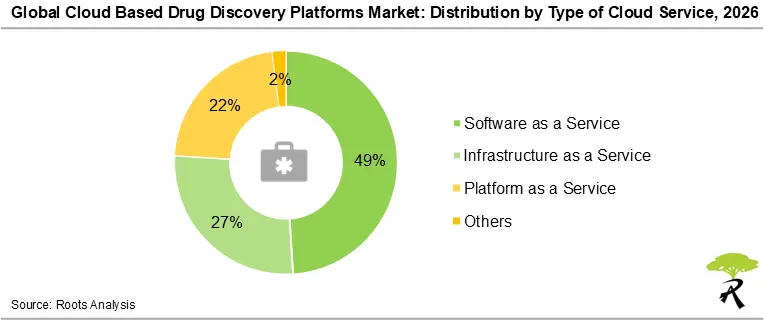 Global Cloud Based Drug Discovery Platforms Market Share by Type of Cloud Service, 2026