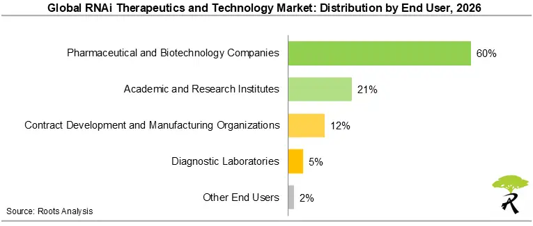 Global RNAi Therapeutics and Technology Market Size by End User, 2026