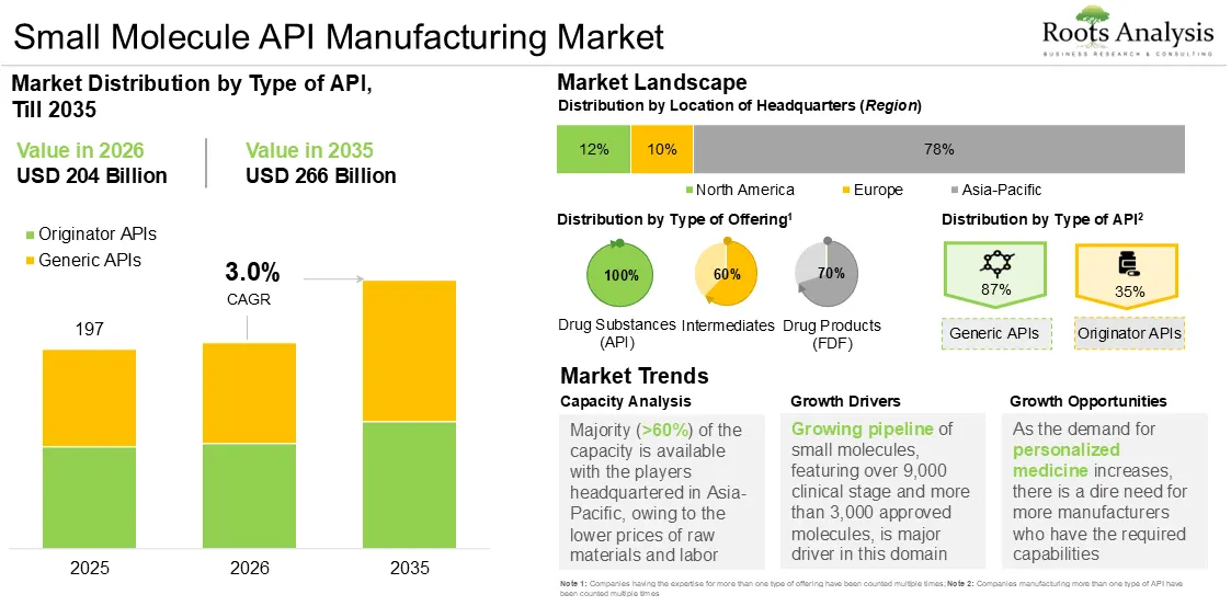 Global Small Molecule API Manufacturing Market Growth 2025 to 2035 Global Small Molecule API Manufacturing Market Growth 2025 to 2035