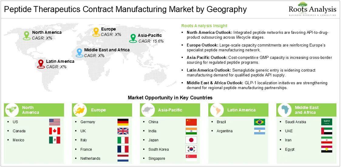 Insights into Peptide Therapeutics Contract Manufacturing Market by Geography and List of Key Countries Forecasted Insights into Peptide Therapeutics Contract Manufacturing Market by Geography and List of Key Countries Forecasted